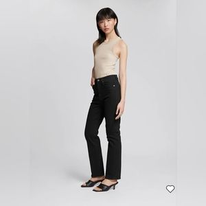 & Other Stories High-Waisted Black Jeans Size 24